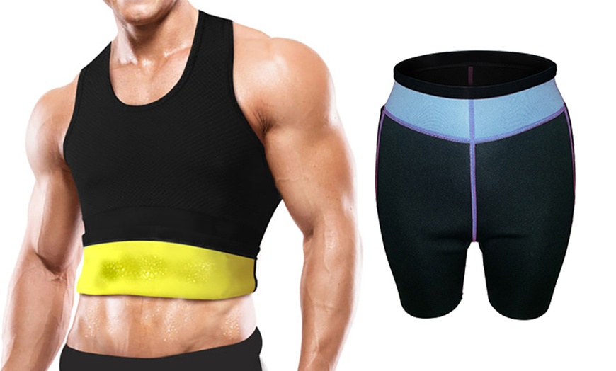 Image 7: Men's Sauna Top and Shorts