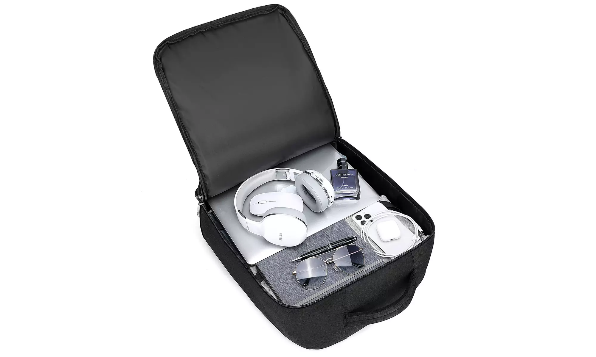 Pack de maletas rígidas y mochila impermeable de cabina