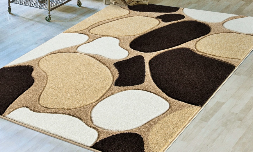 Image 1: Smart Living Carved Floor Rug