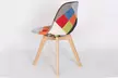 1, 2, 4 ou 6 chaises scandinaves patchwork de salle à manger - Second Medium