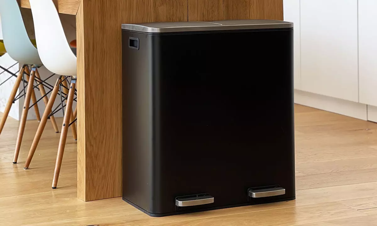 Poubelle de cuisine Kitchen Move à pédale tri sélectif rectangulaire