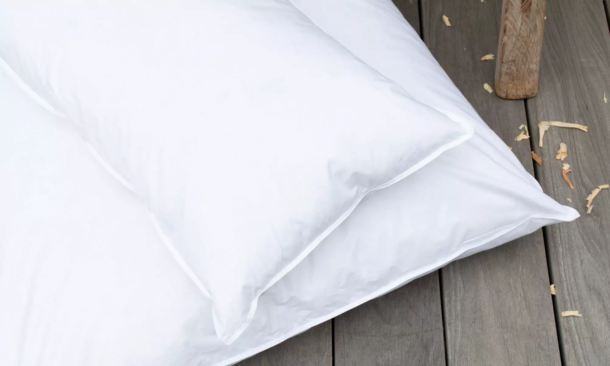 Feder- und Daunen-Kopfkissen mit Zirbenholz