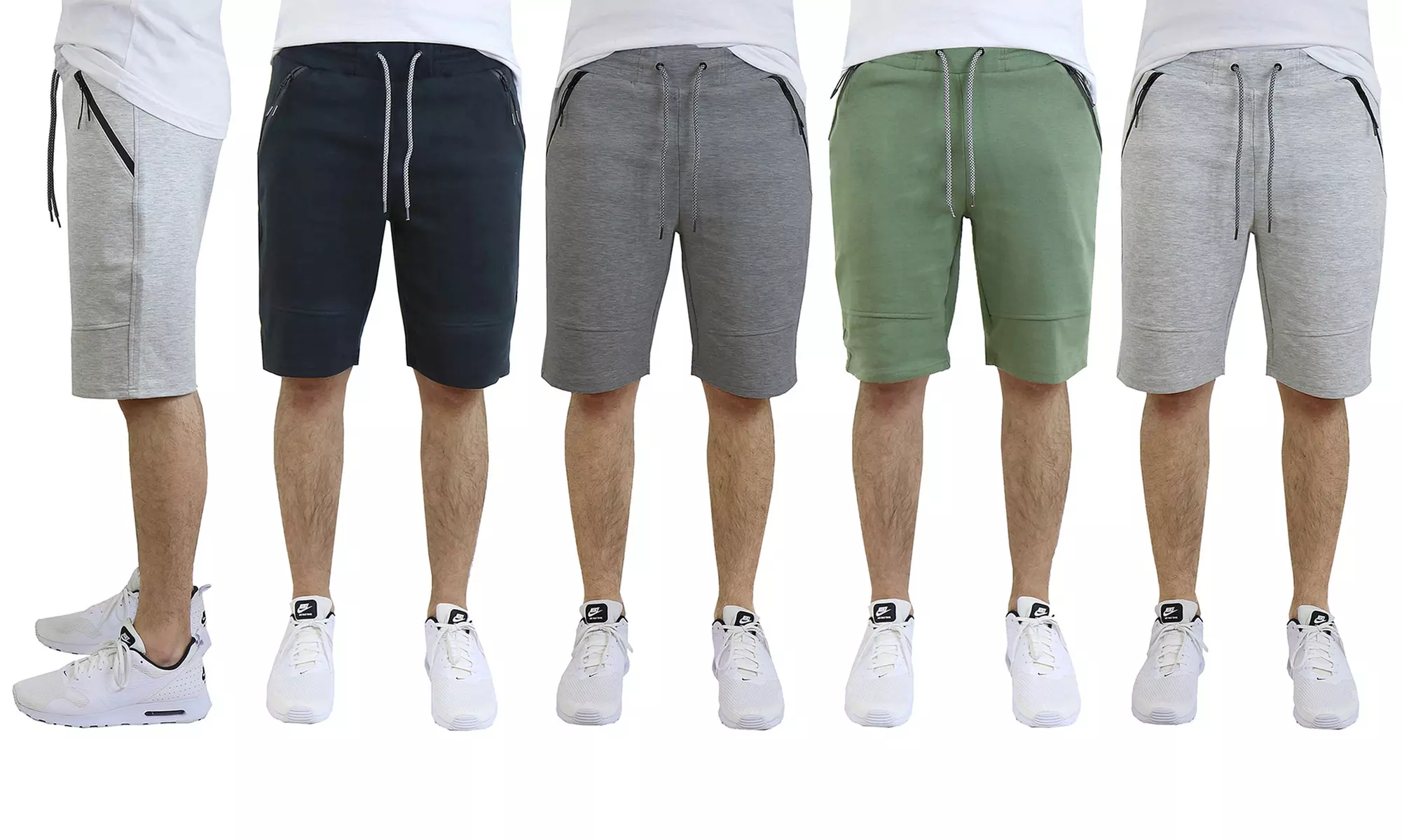 Men's Tech-Fleece Shorts with Zipper Pockets (3-Pack; S-XL) - Primary Image