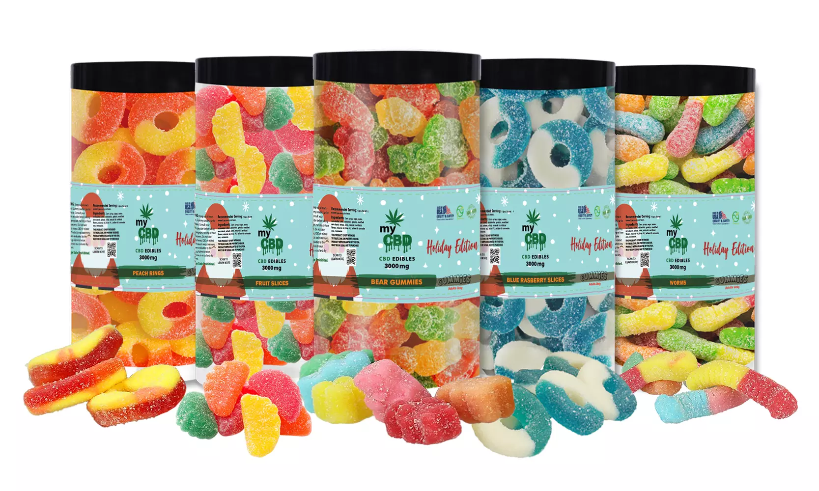 Holiday Fun Edition CBD Gummies from MyCBD (3000MG) - Primary Image