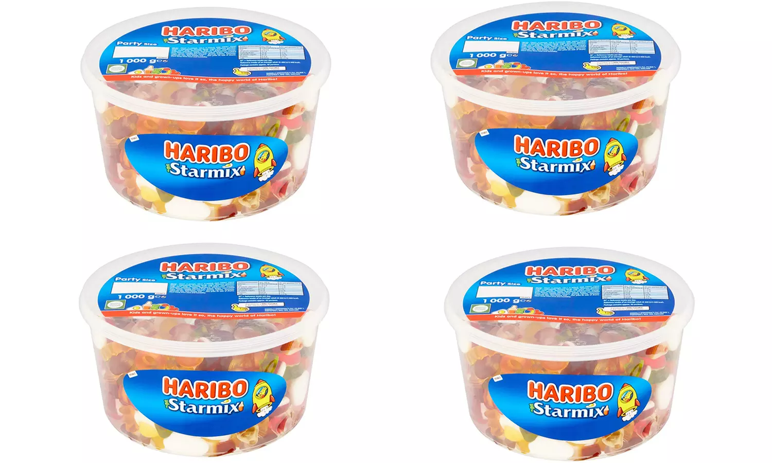 Lot de 4 Boîtes de 1kg de Bonbons Haribo - Second Medium