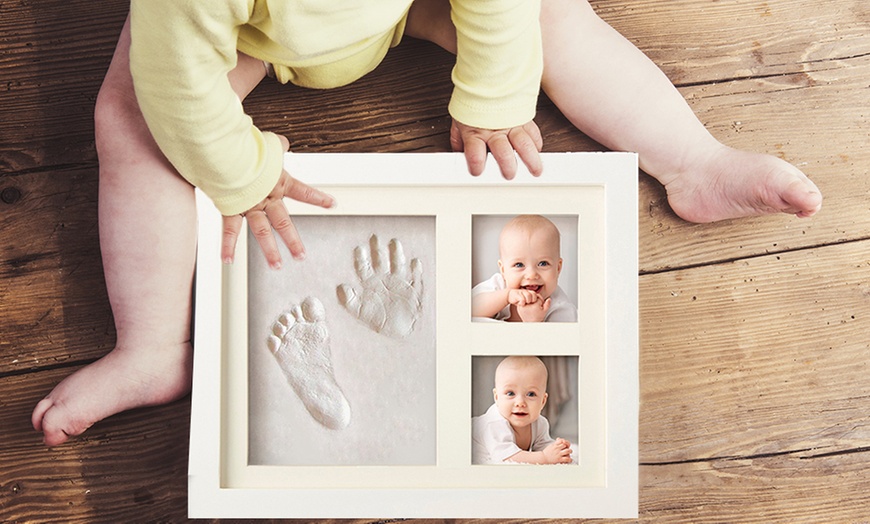 Image 1: Baby's Hand/Footprint Picture Frame