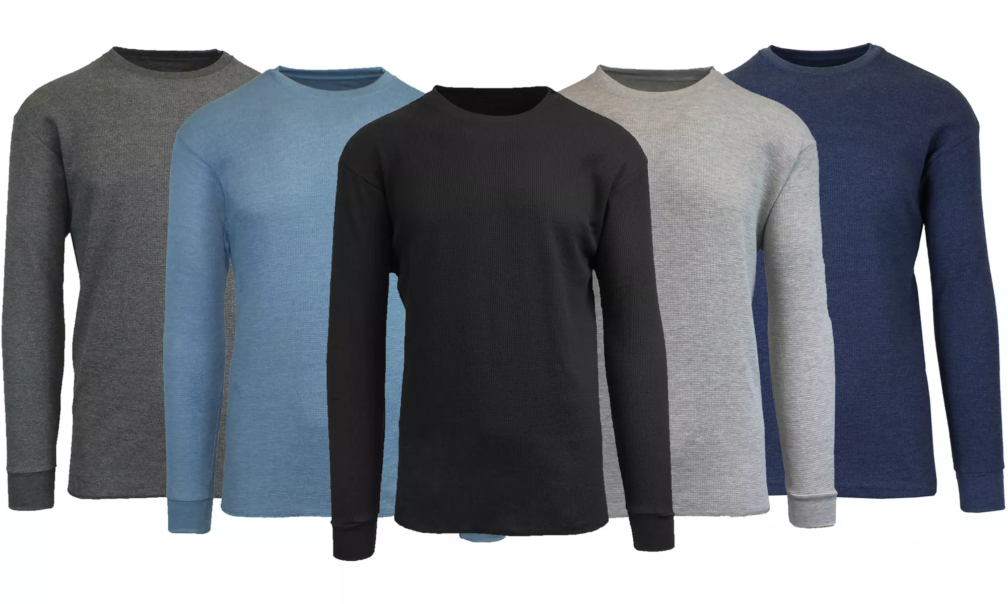 6-Pack Galaxy By Harvic Men's Crew Neck Thermal Shirts (M–5XL) - Primary Image