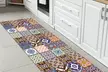 Alfombra rectangular de cocina con diseño impreso de azulejos y reverso antideslizante - Second Medium