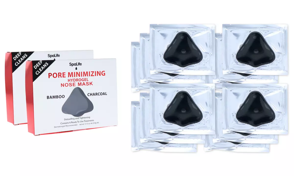 Spa Life Hydrogel Bamboo Charcoal Nose Mask - 12 Treatments - Primary Image
