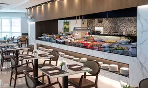 5* Lunch or Dinner Buffet with Pool and Hot Tub Access for a Child or 1, 2, or 4 Adults (Up to 30% Off)