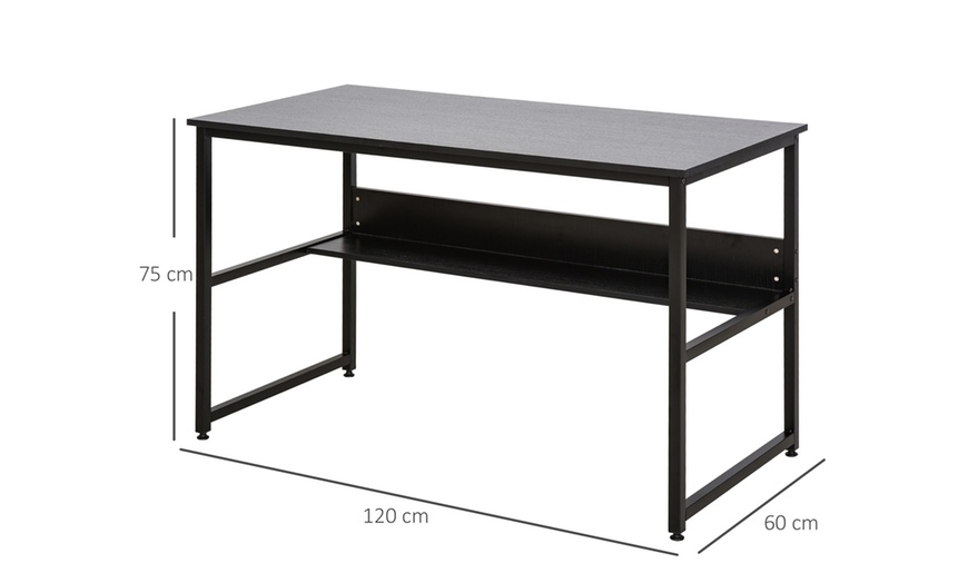 Image 19: HomCom Sturdy Desk