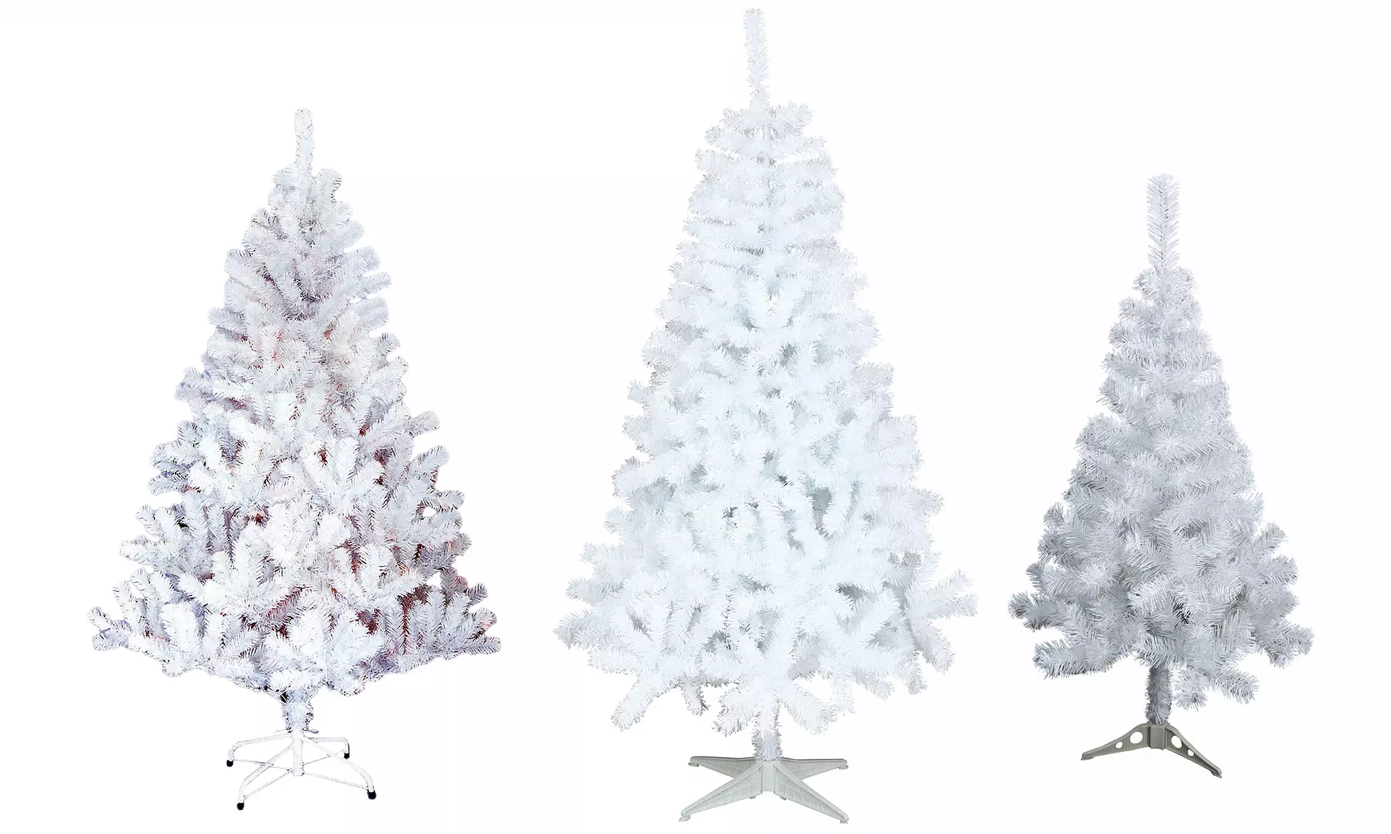 Sapins artificiels blancs allant jusqu'à 180 cm et jusqu'à 780 branches - Primary Image