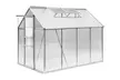 Gewächshaus aus Aluminium inkl, Schiebetür und Dachfenster in der Größe nach Wahl - Second Medium