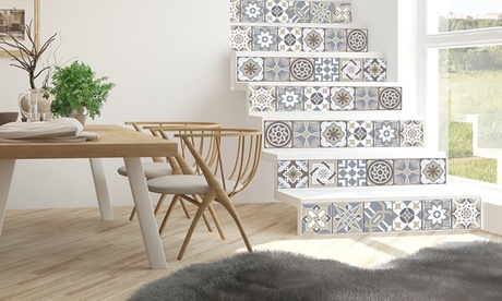 Fino a 3 set da 24 adesivi 15 x 15 cm per piastrelle, disponibili in 4 fantasie