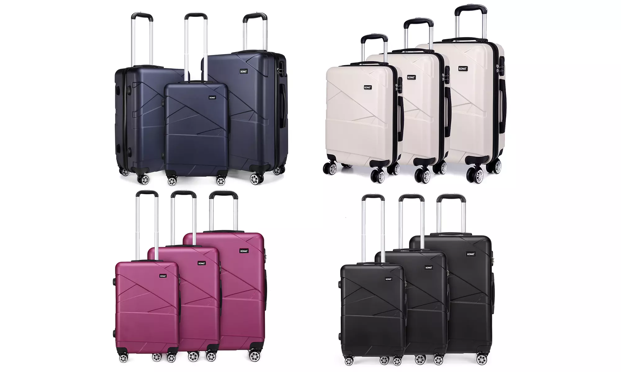 1x oder 3x Einzel- oder dreiteiliges Hartschalenkoffer-Set