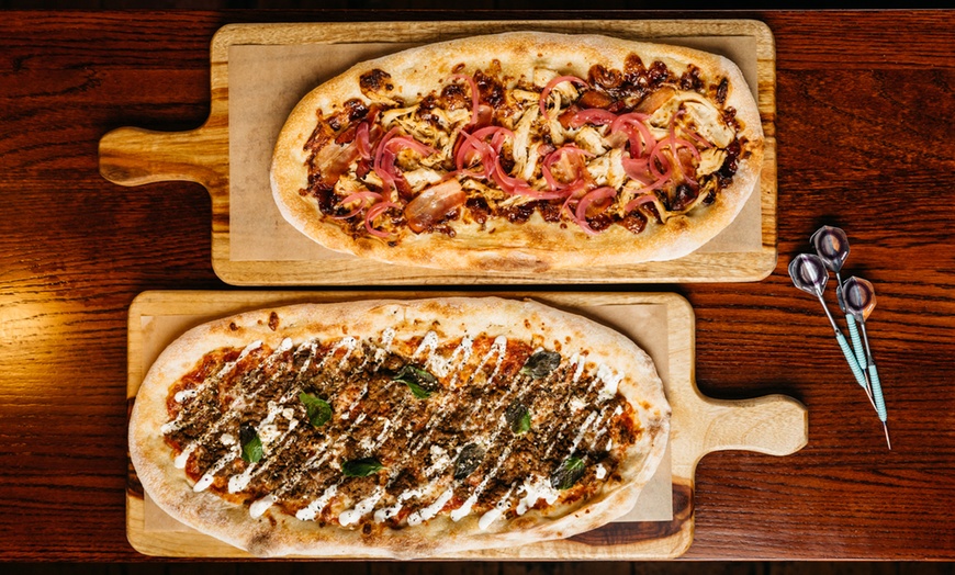 Image 1: Choice of Two Gourmet Pizzas