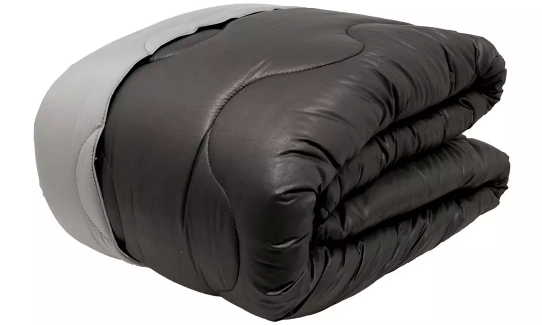 Trapunta invernale in morbida microfibra bicolore, tinta unita