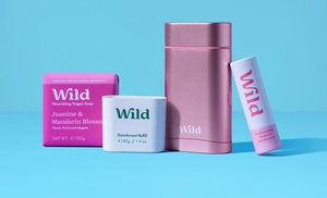 Starter Bundle: Case, Refill, Mini Deo, and Soap from Wild 