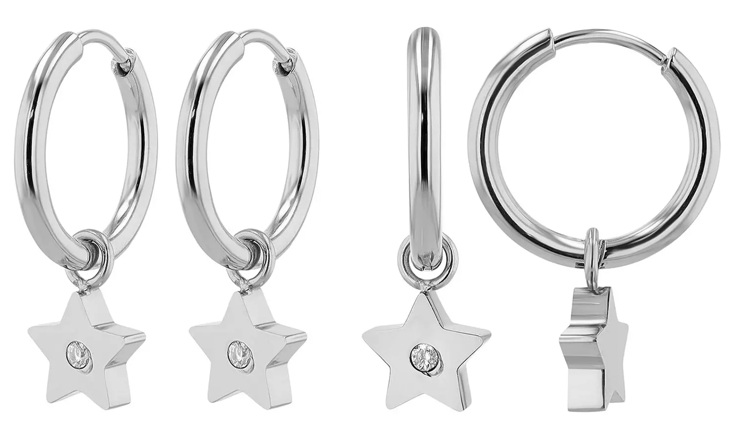 Akzent EDS Creolen mit Anhänger nach Wahl in Gold oder Silber