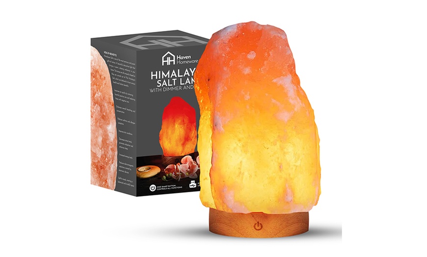 Image 7: One or Two Himalayan Salt Lamps with Dimmer and Flame