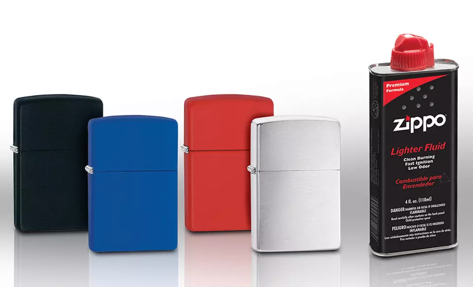 Zippo Lighter with Free Lighter Fluid - Primary Image