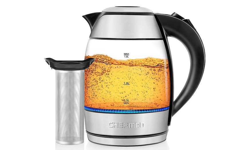 Image 2: Chefman Rapid Boil Electric Kettle 1.8L