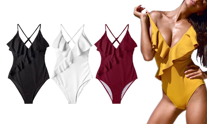 Ruffle One-Piece Swimsuit