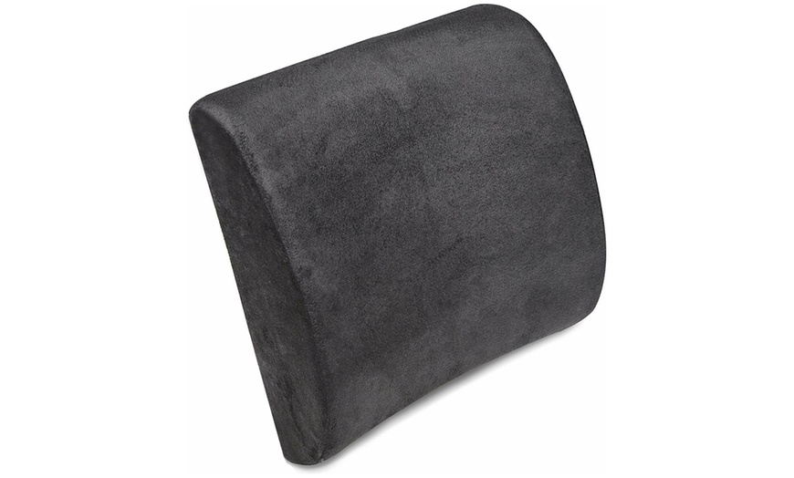 Image 4: Memory Foam Lumbar Support Back Cushion