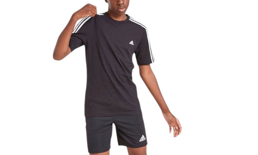 Image 37: Adidas Boys' Unisex Cotton Crew Neck Short Sleeve T-Shirt