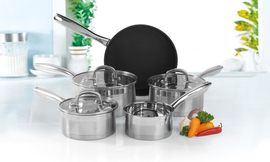 Image 1: Salter Five-Piece Pan Set