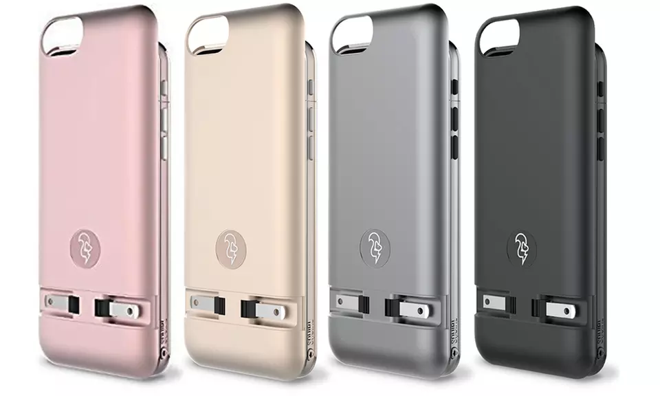Apple MFI Certified Extended Battery Case Juice Pack for iPhone 6/6S with Built-In Plug charger by Squirl - Primary Image