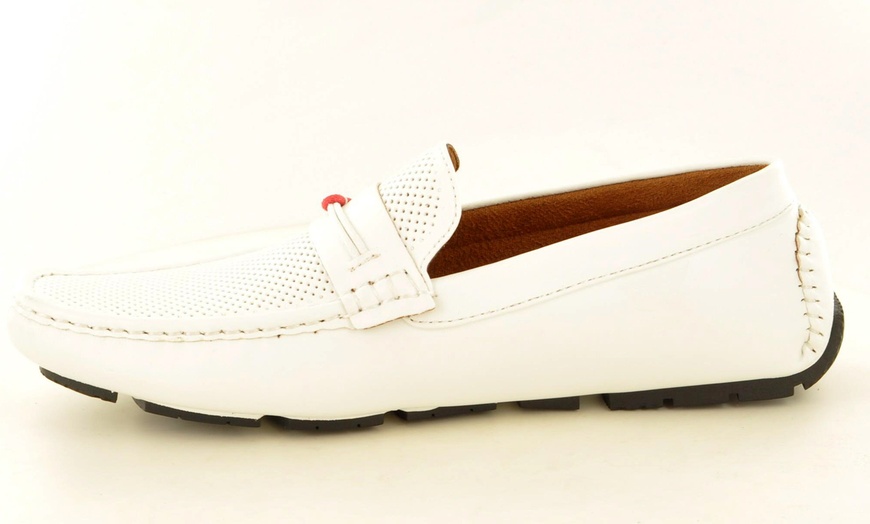 Image 20: Men's Perforated Casual Loafers