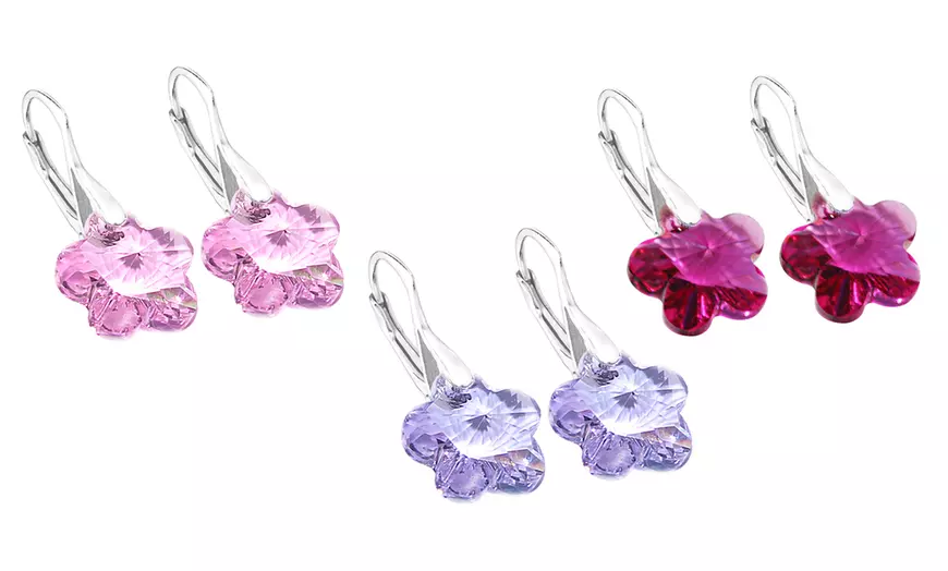 Image 13: BO à fleurs cristaux Swarovski®