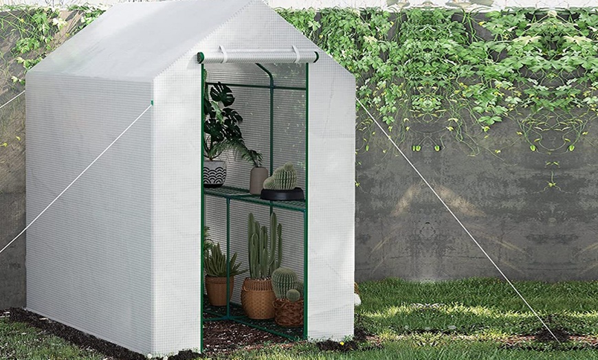 Image 4: Outsunny Outdoor Greenhouse