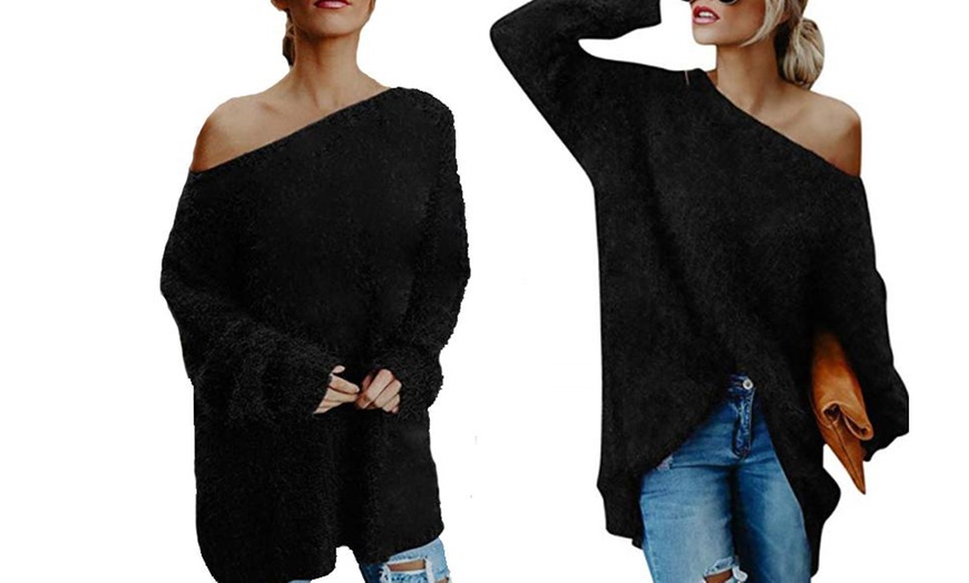 Image 2: Fluffy Knit Sweater