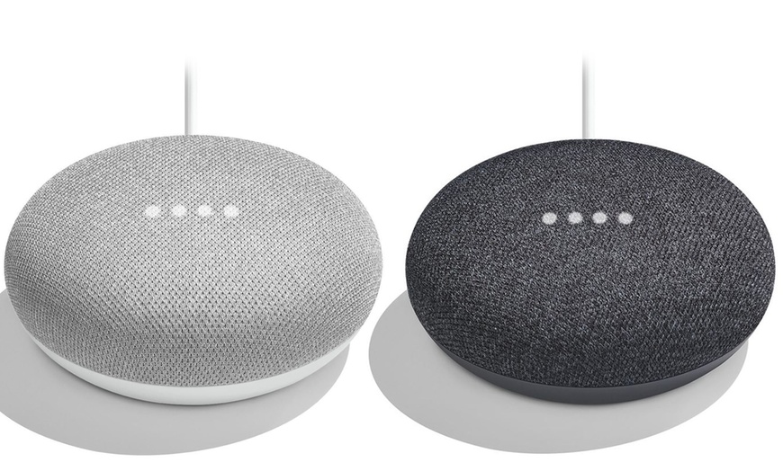 Image 1: Google Home Mini Smart Speaker