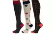Rexx Women's Patterned Knee-High Compression Socks (3 or 5-Pairs) - Second Medium