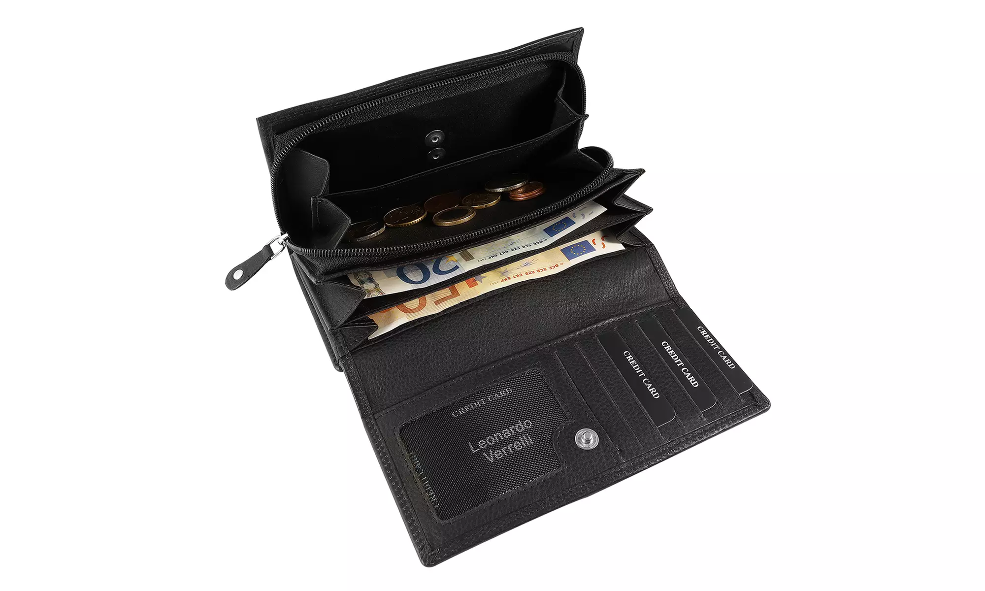 1x oder 2x Leonardo Verrelli Damen-Geldbörse mit RFID-Schutz