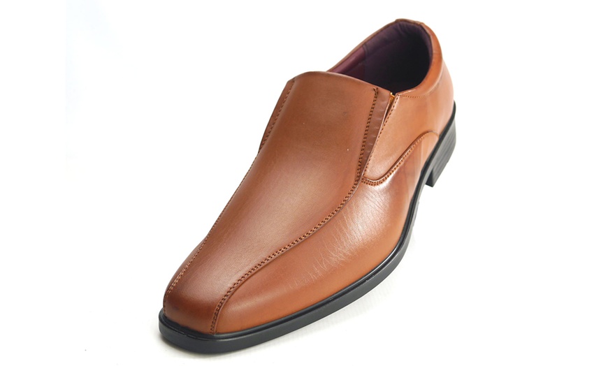 Image 4: Men's Lace-Up Slip-On Tan Shoes