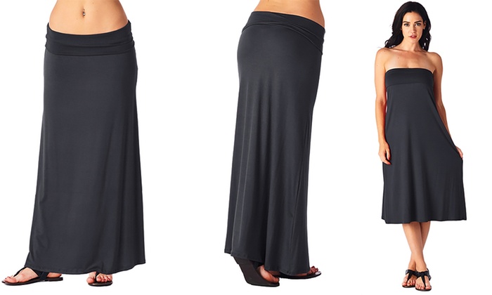 convertible maxi skirt dress