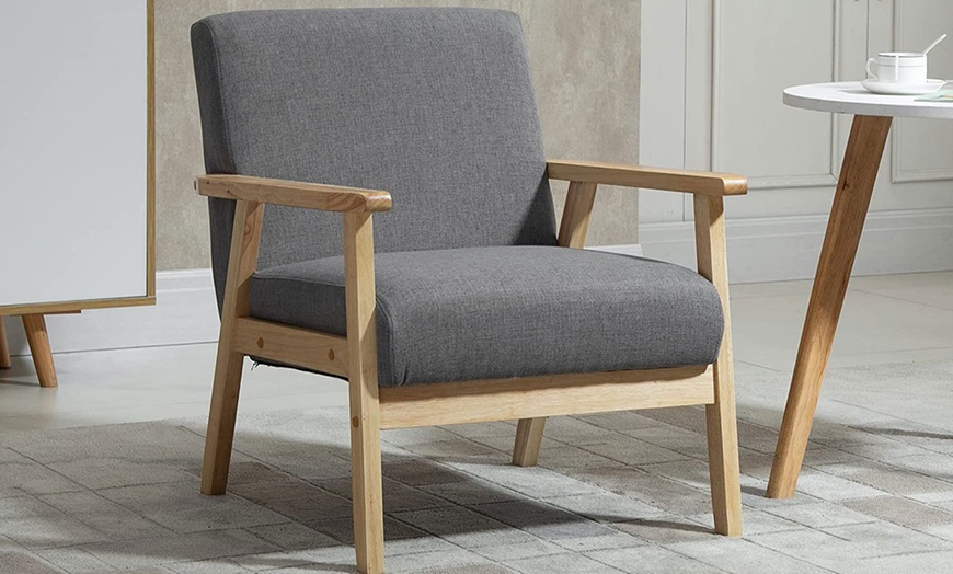 Image 2: HomCom Minimalistic Accent Chair