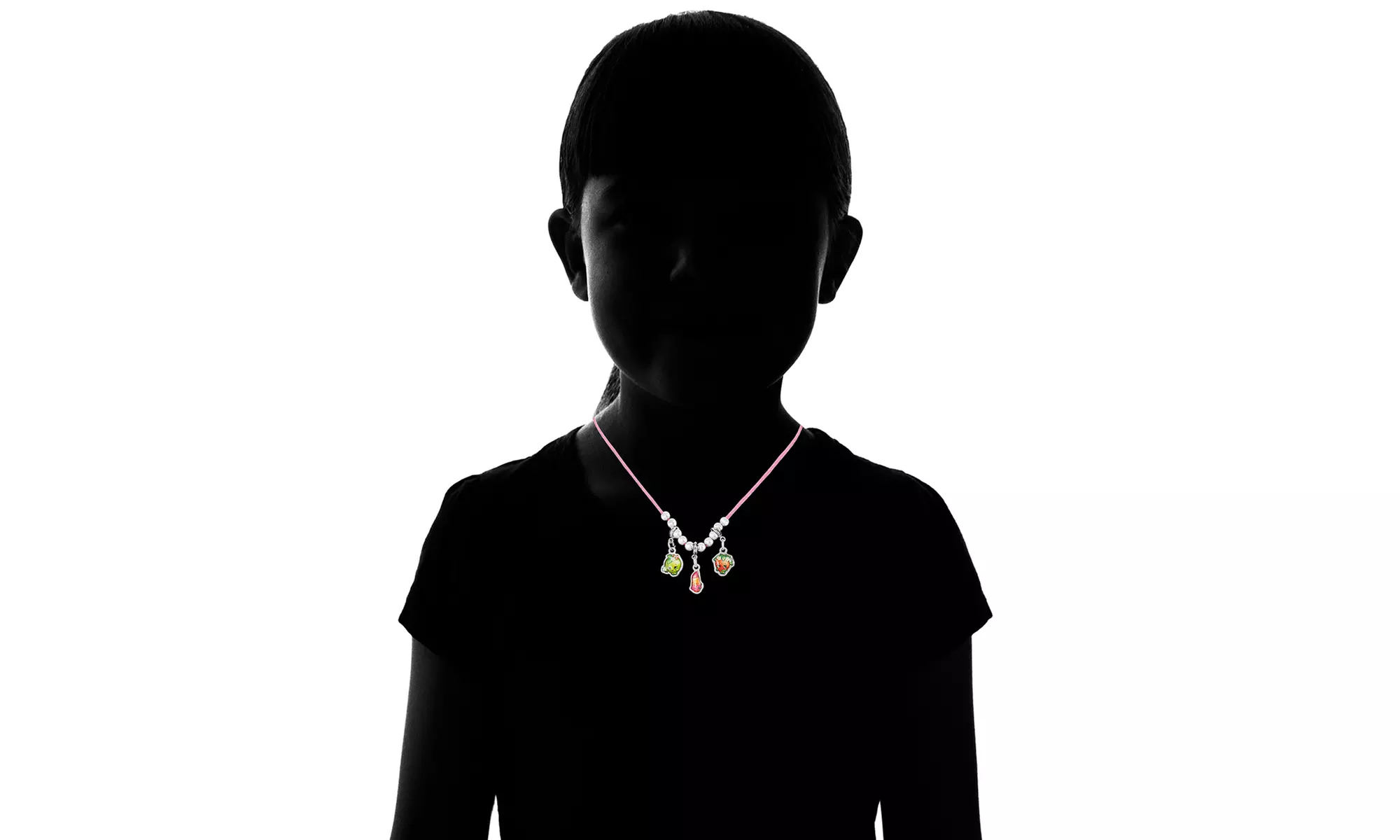 Shopkins Strawberry Kiss, Lippy Lips, and Apple Blossom Charm Necklace - Second Medium