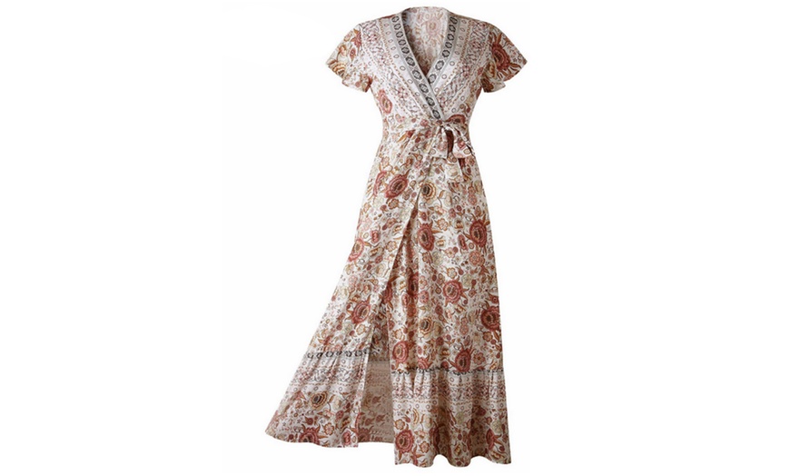 Image 3: Boho Wrap Dress