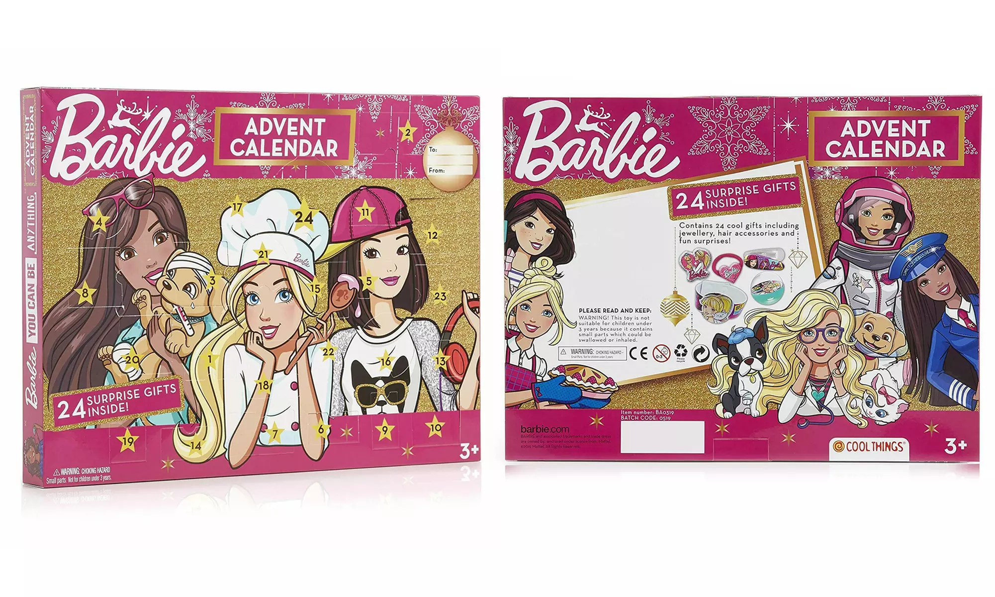 Calendrier de l'avent Barbie, 24 mini-cadeaux - Second Medium