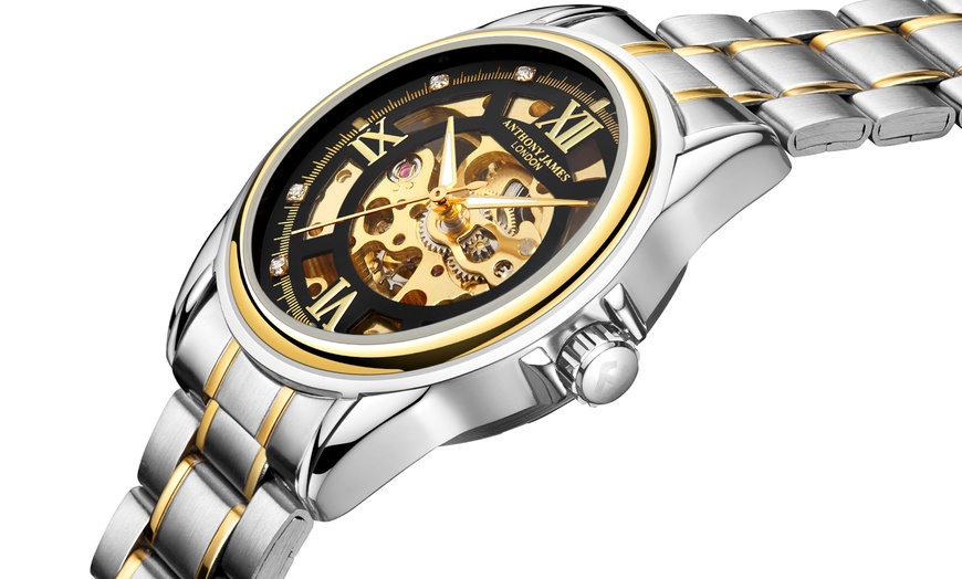 Image 4: Skeleton Automatic Men's Watch