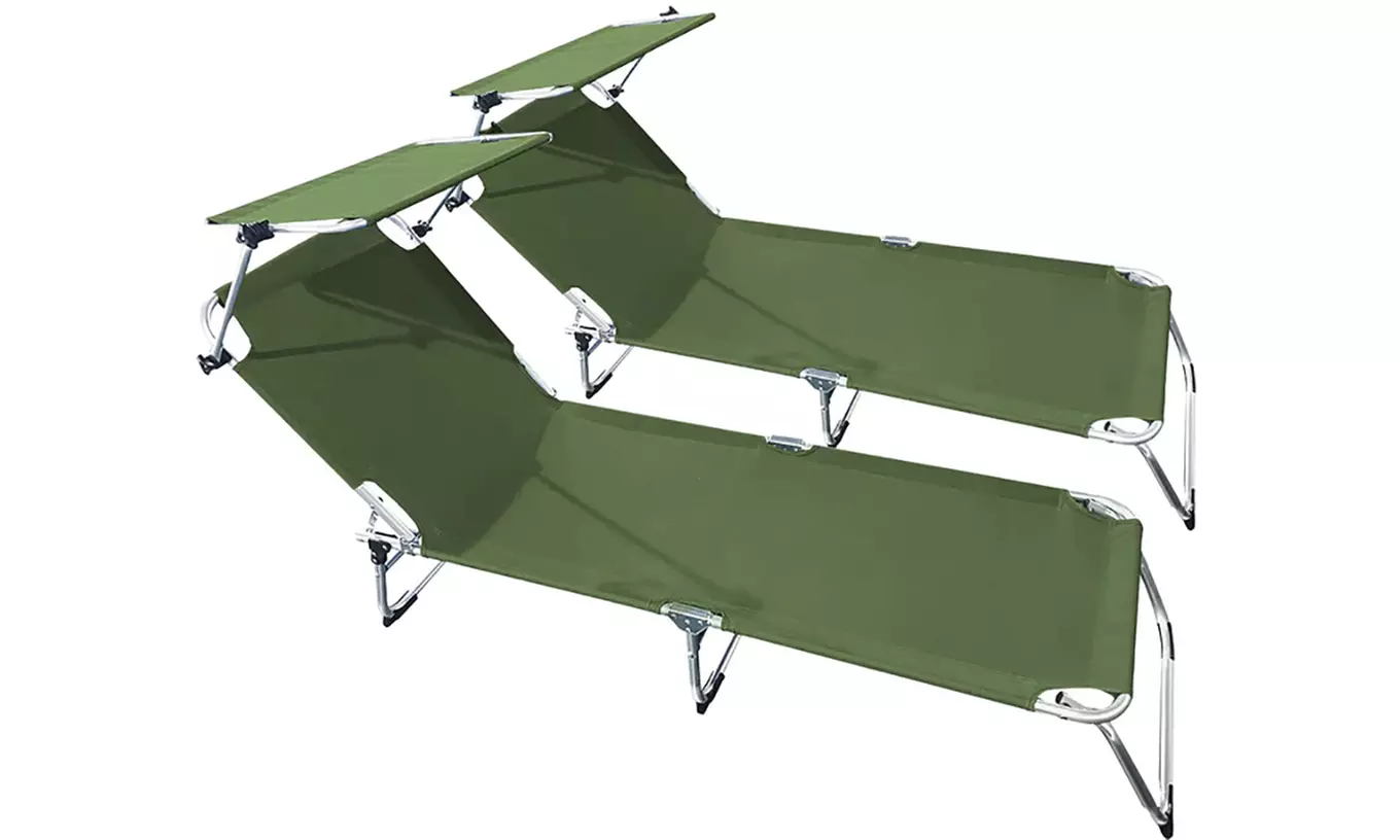 Set 2 lettini da mare pieghevoli Pyramidea