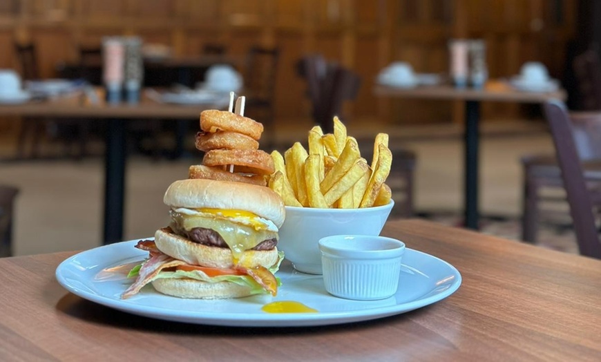 Image 1: Enjoy a Burger and Pint Combo for One, Two, or Four People