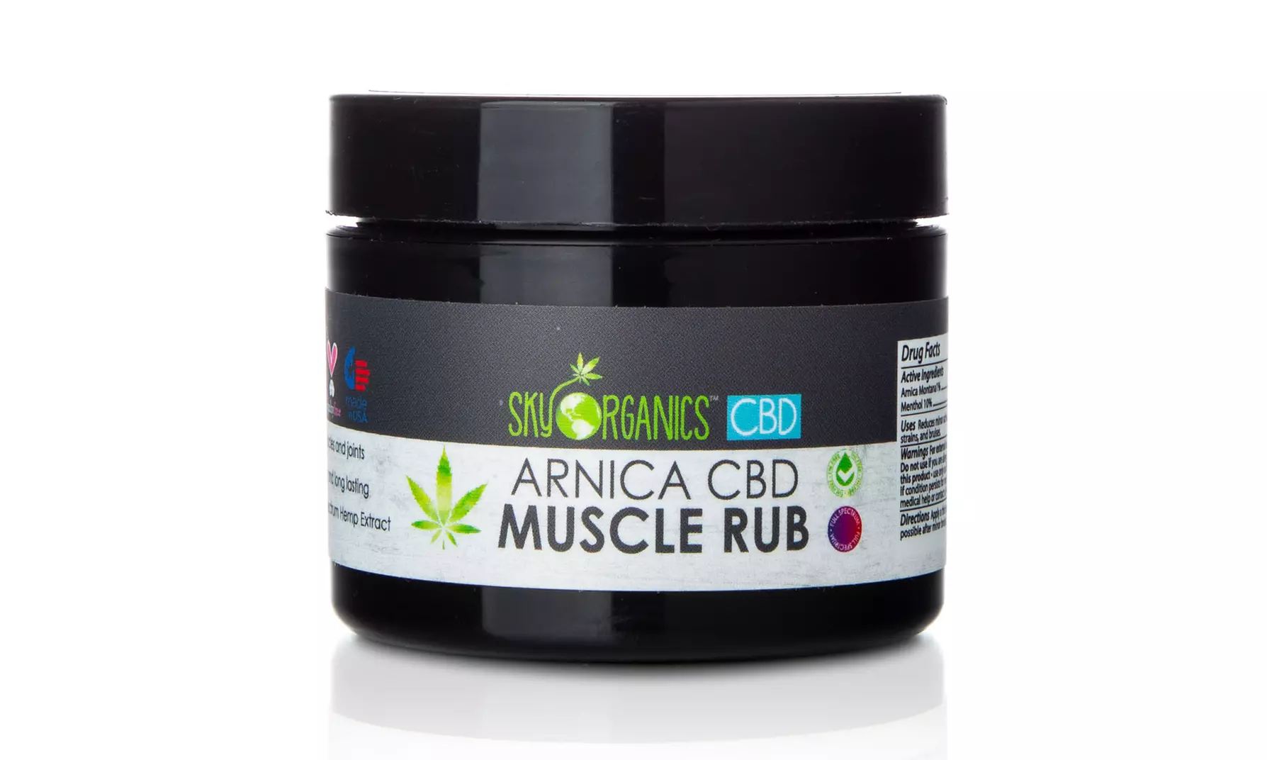 Arnica Oil and Cocoa Butter Muscle Rub (300MG Full Spectrum CBD) from Sky Organics CBD - Second Medium