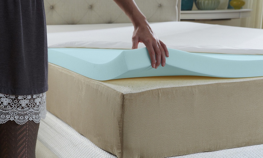 groupon memory foam topper