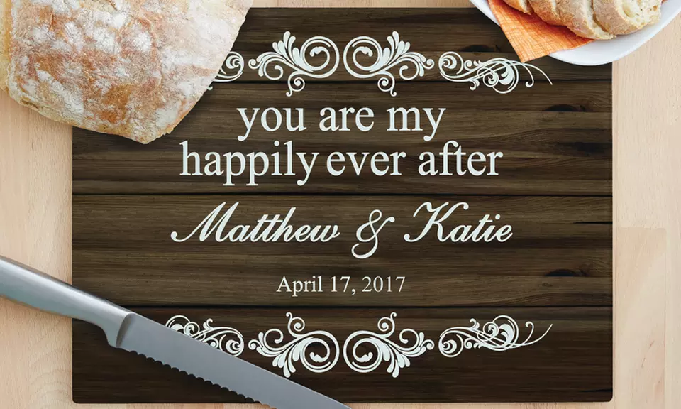 One, Two, or Three Personalized Glass Cutting Boards from Personal Creations (Up to 57% Off) - Primary Image